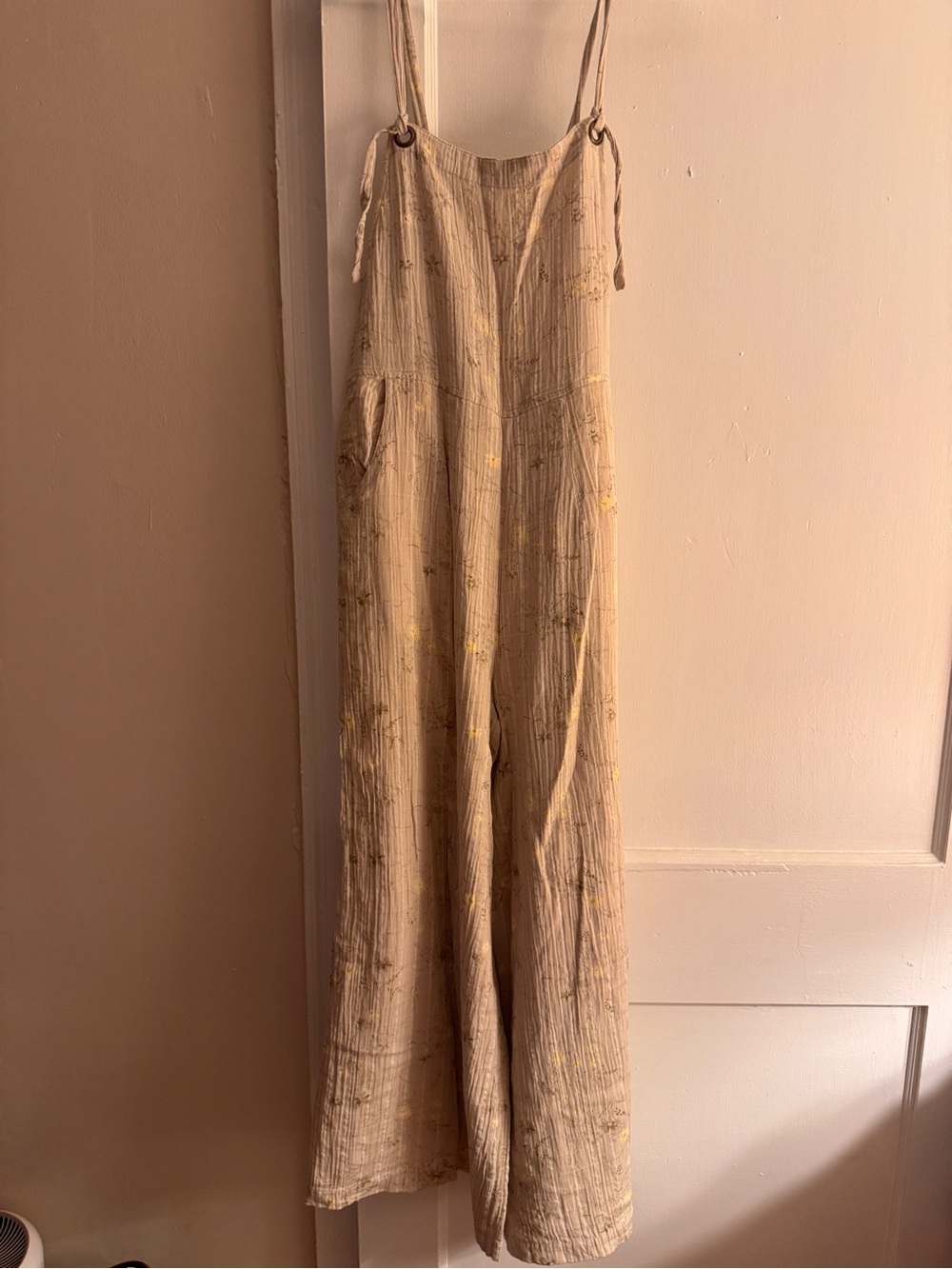 Anthropologie Ollari Shoulder tie overalls